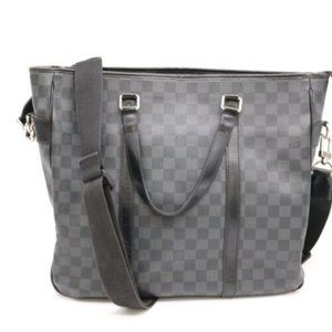 Tadao Damier Graphite Black Shoulder Bag